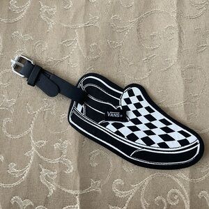 Vans Family Exclusive black and white Checkered Luggage Tag, Rare Item